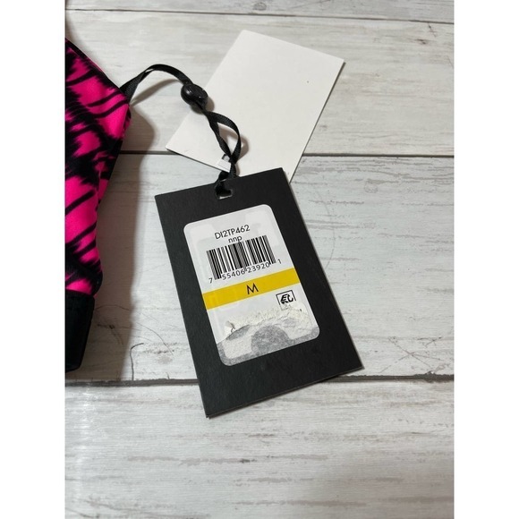 DKNY Women's Printed Square Neck Bikini Top Swimsuit Pink - Picture 6 of 8